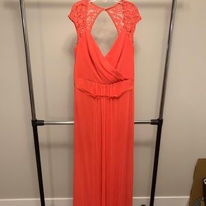 Dark Coral Bridesmaid Dress
